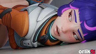 Juno Overwatch 3D - Double Penetration Tight Asshole Gangbang Gone Wrong Hardcore Animation
