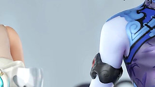 Ashe Pre-wedding Bustle Gone Wild with BBC - 3D Overwatch Animation