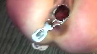 Cute young amateur web cam girl masturbates with her toy