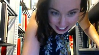 Naked in the Library - Public Flashing Webcam Show