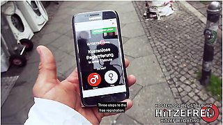 Public Pickup: Brunette Bratty Slut From Germany With Deutsche Amateure And Lullu Gun