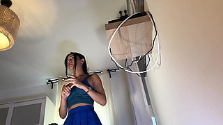 Two Hot Petite College Cheerleader Friends Do a Try on Haul for Mini Skirts and Lingerie with Full Nudity