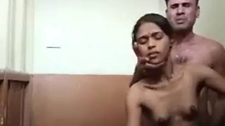 Student couple having sex in a hostel