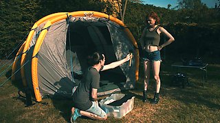Redheaded vixen Nina Sever devours James's cock in HD