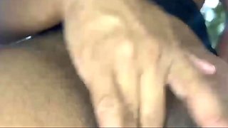 Buff Latina wanna try risky anal-to-pussy fuck outdoor wearing tight shorts