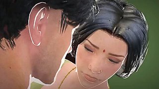 Horny Step Sister's First Time with Sabita Bhabi - Big Dick Indian Desi Sex