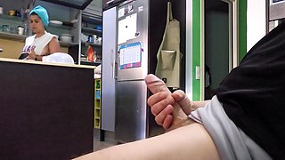 I show my big erection to my stepmother, she couldn't