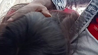 Real sex with girlfriend in garden