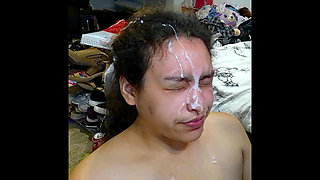 Latina Face Fucked - Cum on Face