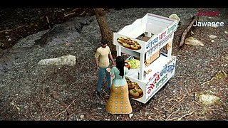 Desi Panipuri Guy Rough Fucks Young Girl Outdoor in Jungle - Hindi Dirty Talk