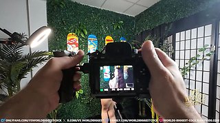 Hot Babe Fucks TikTok Photographers Huge Cock Street Photo Shoot Big Cumshots and Piss -