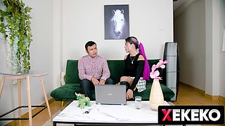 Goth Chick And Her Nerdy Stepbrother Fuck In A Wild Way