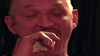 Filthy Slut Fucked Hard in Dungeon, Gloryhole and Intense Threesome with Facial