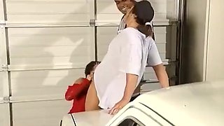 Claudio Meloni In Threesome In The Car Garage With A Black Stud And Double Penetration