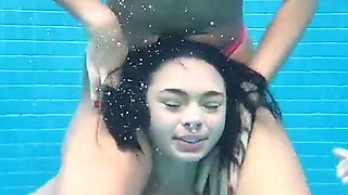 Lesbian Domination Top Girls Control Air Pool