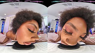 Ebony BBW Mommy's VR Passion Unleashes Intense Desire