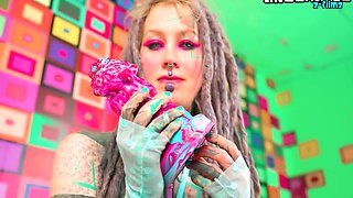 18+ Squirt Anal Deep Anal Play, Huge Toys & Prolapse - Tattooed Teen