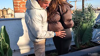 Brunette girl got her pussy licked and fucked hard by the older guy