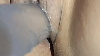 I tried a newly bought dildo, it was very big and tasted good in the pussy, I ate eggs and ate it with my stepson