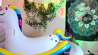 Stacked brunette goes solo toys and masturbation