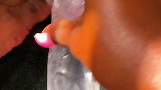 Close up solo beauty toying ass