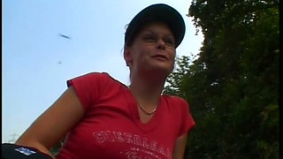 Stunning babe with big tits gets her pussy toyed