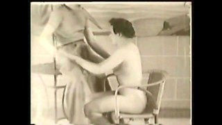 Hot Blonde MILF Sucks and Fucks a Big Vintage Cock (black and White Porn)