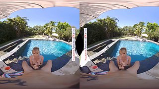 Dana DeArmond's son's massive shaft gets pounded by a hot MILF in virtual reality POV