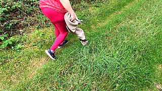 Arms up - Beating Breasts - at the Hunting Lodge in the Forest