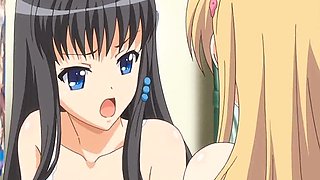 Japanese hentai bigtits sucking bigcock in front of her friend