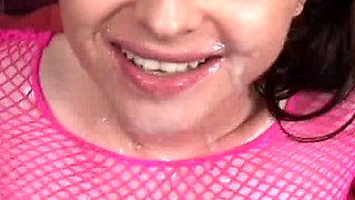 Beautiful Brunette Babe Eats Cum After Hardcore DP Action