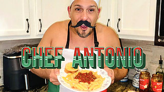 Chef Antonio Fucks Busty BBW in Kitchen - Hairy Creampie & Ass Licking