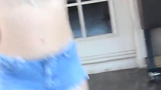 Shey Holmes and two other teens play naked cornhole