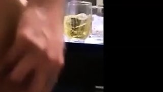 Hot brunette with big boobs gives hot blowjob