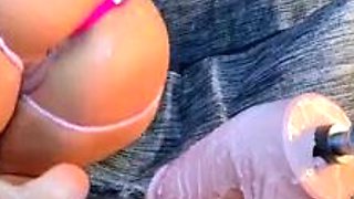 Sexy booty teen PaulaValdez first time anal fisting on