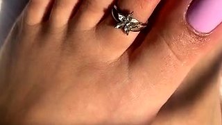 Linsey Dawn solo foot fetish