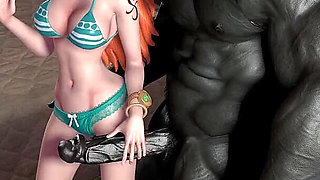 Sexy Nami Got Nailed and Bred by a Black Monster Cock