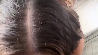 Big cock EXGF interracial busty geek coed blowjob