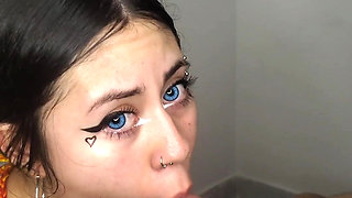 I Give Him an Amazing Blowjob Until He Cums on My Tits - Amateur Blowjob and Cumshot