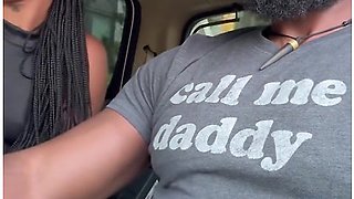 Jerking And Sucking Daddy While He Drives