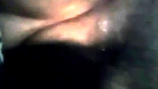 Hairy BBW Plays with Huge Black Dildo on Webcam