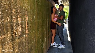 Fucking in Dark Alleyway - Busty Latina Public Streets - Hailey Rose