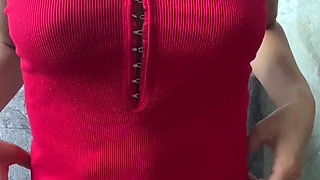 A college student undresses for her professor. They catch her in the act.