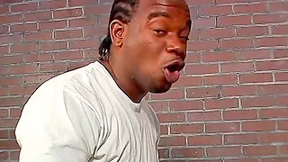 Fake boob asian slut wearing bodystockings gets her ass hole slammed by big black cock