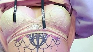 Amateur striptease and Solo masturbation