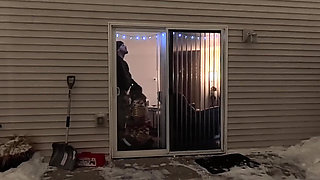 Showing off for the Neighbors and Wife Fucked on Couch