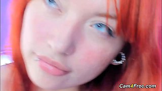 Thick Ass Redhead Teases With Her Fuck Machine