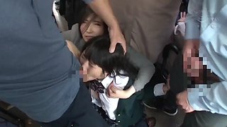 Two Japanese girls on the bus
