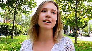 Two amateur teens fucking licking dude and they love it