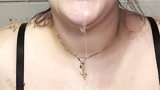 Big Tits, Lots of Spit & a Ball Gag Solo Fun
